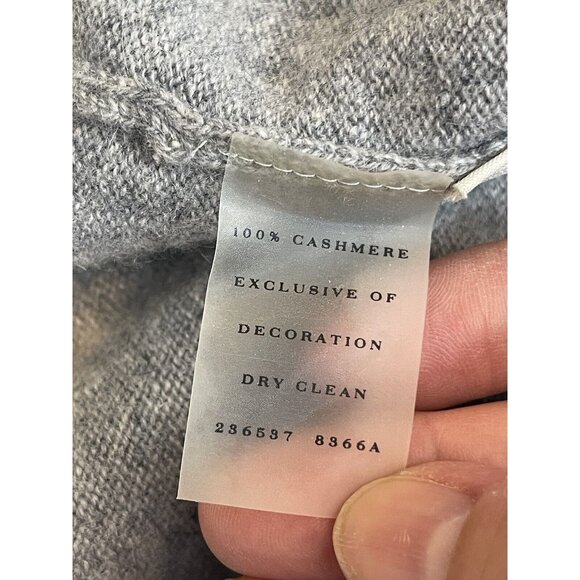 ANN TAYLOR Gray Cashmere Short Sleeve Sweater Top Medium - Picture 6 of 6